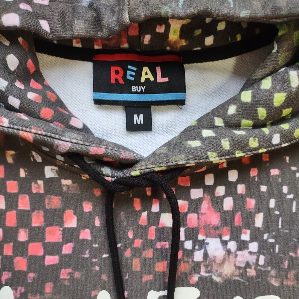 Real Buy Trevor Andrew 'Life Is' Hoodie Edgy Grunge Streetwear Men Medium - Picture 9 of 10